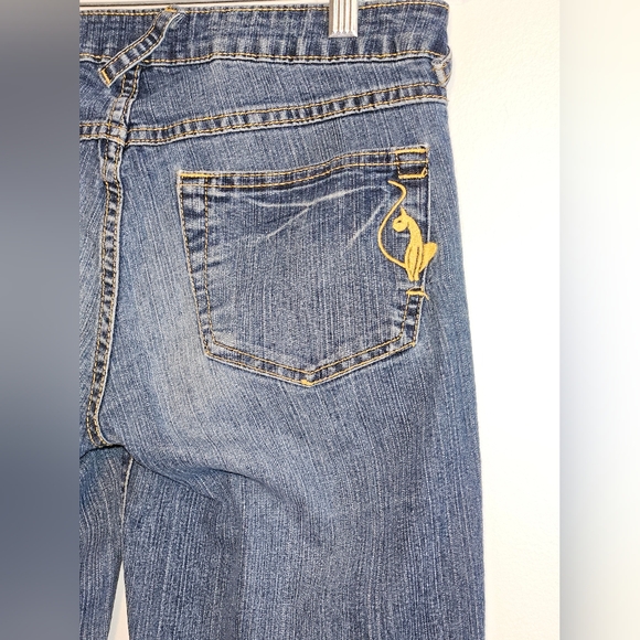 Phat Fashions Silver Label Bootcut Mid-Rise Blue Jeans,  Sz 7 Juniors - Picture 3 of 12